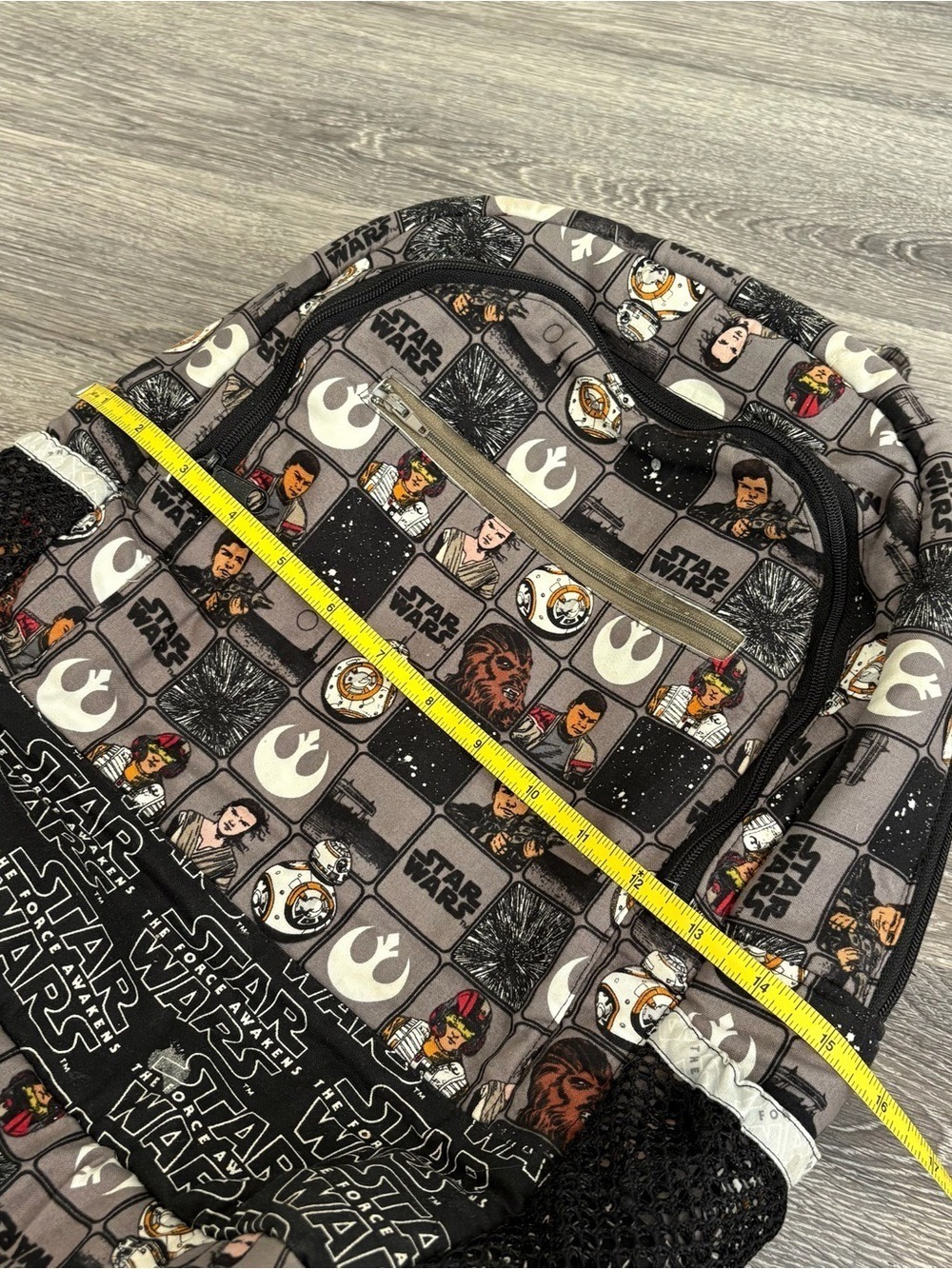 Star Wars The Force Awakens Comic Panel Backpack Rey Finn BB-8 Chewbacca - Picture 9 of 9